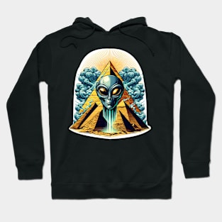 Alien Head in Pyramid Hoodie